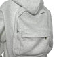 Men's Solid Custom Backpack Zip Up Hoodie